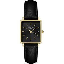 Rosefield Boxy XS Black Black Leather Gold QBBLG-Q53