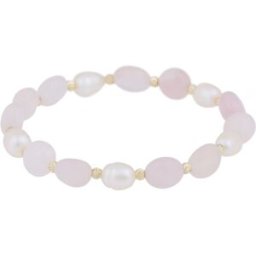 SNÖ of Sweden Hilma elastiskt armband g/pink 1342-3200375