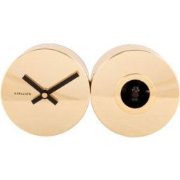 Karlsson väggklocka clock Duo Cuckoo gold plated KA5789GD