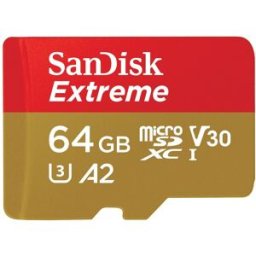 SanDisk microSDXC Extreme 64GB A2 C10 V30 UHS-I U3 170MB/s
