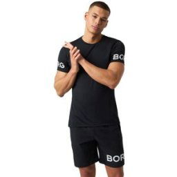 Björn Borg Borg T-shirt Herr, XL, BLACK BEAUTY