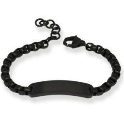 Ace Of Spades armband med gravyrplatta Black SSB-8644BK/19+3cm