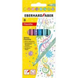 Fiberpenna FABER Glitter pastel 8/fp