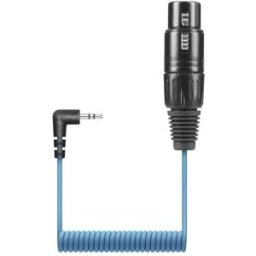 Sennheiser KA 600 anslutningkabel XLR hona till 3,5mm TRS vinklad, 40cm spiral