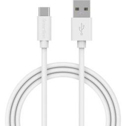 Smartline USB-A till USB-C 2.0 Vit - 2m