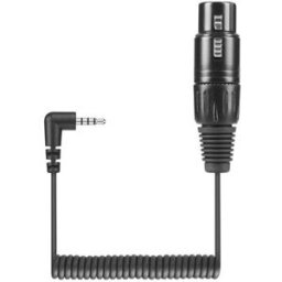 Sennheiser KA 600i anslutningkabel XLR hona till 3,5mm TRRS vinklad, 40cm spiral