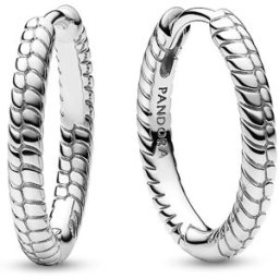 Pandora Moments Small Charm Sterling silver hoops 292728C00