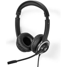 Headset NEDIS CHSTU310BK On-Ear USB-A/C
