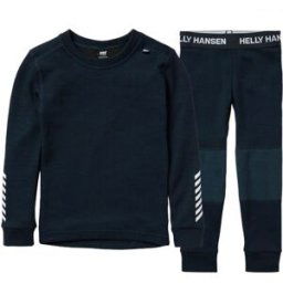 Helly Hansen Lifa® Merino Wool Base Layer Set Junior, NAVY, 128