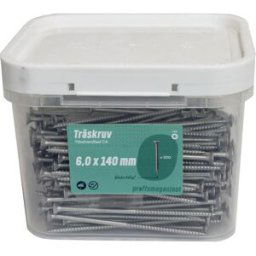 Proffsmagasinet 2910004 Träskruv Tft Försänkt, C4 5,0 X 100 Mm, T25, 500-Pack, Infästning