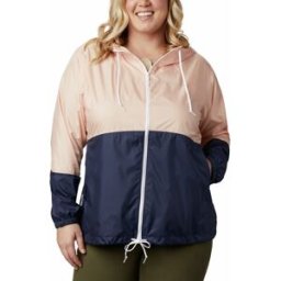 Columbia Women's Flash Forward Windbreaker Peach Cloud, Nocturnal XS