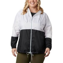 Columbia Women's Flash Forward Windbreaker White, Black S