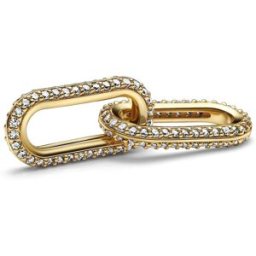 Pandora ME 14k Gold-Plates Double Link with Clear CZ berlock 769660C01