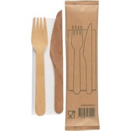 Besticksset trÃ¤ med servett 400/fp