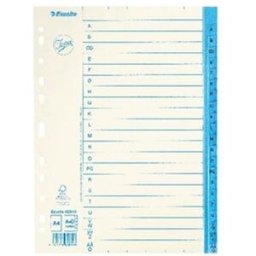 Pappregister JOPA A4 A-Ã vit/blÃ¥ 10st