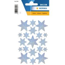 Herma stickers Decor stjÃ¤rna silver (3) 10st