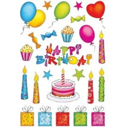 Herma stickers Decor fÃ¶delsedag (2) 10st