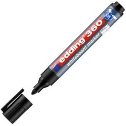 Whiteboardpenna EDDING 360 Svart, torksÃ¤ker, konisk 10st