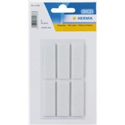 Herma Home filtfÃ¶tter 45x15mm vit (6) 10st