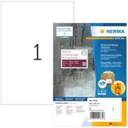 Herma etikett film extra tÃ¥lig 210x297 vit matt (80)