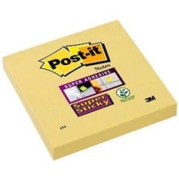 Post-itÂ® Supersticky Notisar gul, 76x76mm 12st