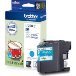 BlÃ¤ckpatron BROTHER LC22UC Cyan