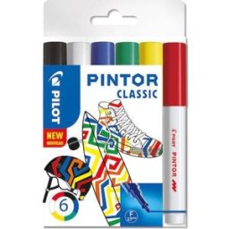 MÃ¤rkpenna PILOT Pintor F 6 fÃ¤rger/fp