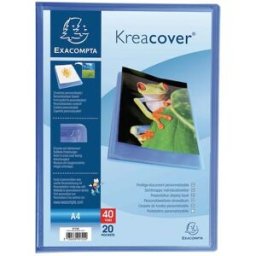 Demonstrationsbok Exacompta A4 BlÃ¥, 20 fickor