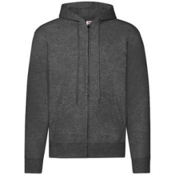 Zip Hoodie FRUIT mÃ¶rkgrÃ¥ L