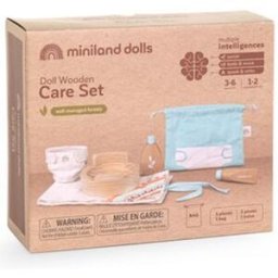 Potta set till docka i trÃ¤ 6 delar