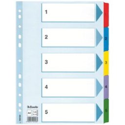 Register ESSELTE Mylar A4 1-5 multifÃ¤rgat