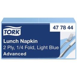 Servett TORK Lunch 2-lags ljusblÃ¥ 200/fp