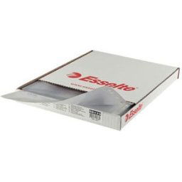 Plastficka ESSELTE A4 Ãppning topp/vÃ¤nster 0.08mm PrÃ¤glad, 100st