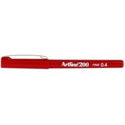Fineliner Artline 200 Fine 0.4 rÃ¶d 12st