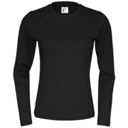 T-shirt LÃ 141019 GOTS dam svart L