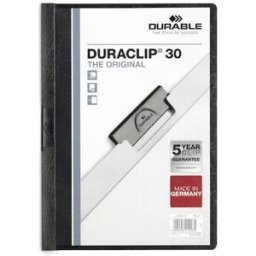 KlÃ¤mmapp DURABLE Duraclip A4 Svart, 30 blad 25st