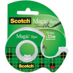Dokumenttejp Scotch Magic 810 + HÃ¥llare, osynlig, 19mm x 7,5m