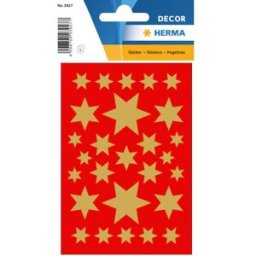 Herma stickers Decor stjÃ¤rna guld (3) 10st