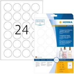 Herma etikett film Ã¸40 transp glossy (600)