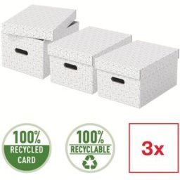 FÃ¶rvaringsbox Esselte Home vit Medium 3p