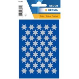 Herma stickers Decor stjÃ¤rna Ã¸14 silver (3) 10st