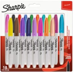 Sharpie Fine mÃ¤rkpenna 1,0mm ass (18) 12st