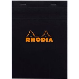 Rhodia head stapled pad black NÂ°16 squar 10st