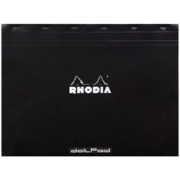 Rhodia head stapled pad black A3 NÂ°38 dotted 5st