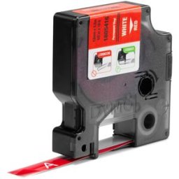 DYMO Rhino Industriell Tejp FÃ¤rgad Vinyl 12mm x 5.5m vit pÃ¥