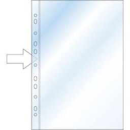 Plastficka A4, Ã¶ppen ryggsida, 0,06mm, 100st 100st