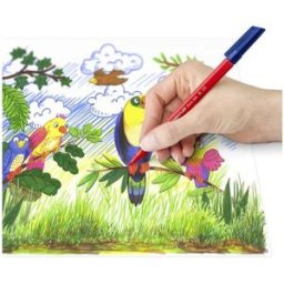 Fiberpenna STAEDTLER 326 1mm blÃ¥ 10st