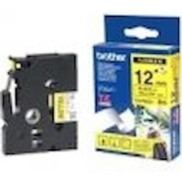 Tape BROTHER TZEFX631 12mm svart pÃ¥ gul