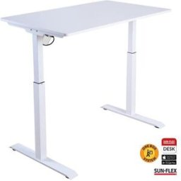 Bord hÃ¶j/sÃ¤nk SUN-FLEXÂ® Easydesk Elite Pure White 120x60cm
