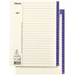 PÃ¤rmregister ESSELTE A4 1-52 Lila, flikfÃ¶rstÃ¤rkt